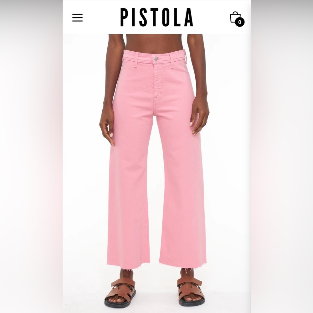 Penny High Rise Wide Leg Crop jeans - Pistola